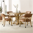 Steve Silver Rylie Dining Table & 4 Captains Chairs in Natural/Camel