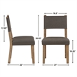 Steve Silver Aubrey 7pc Dining Set w/ Upholstery Chair in Brown