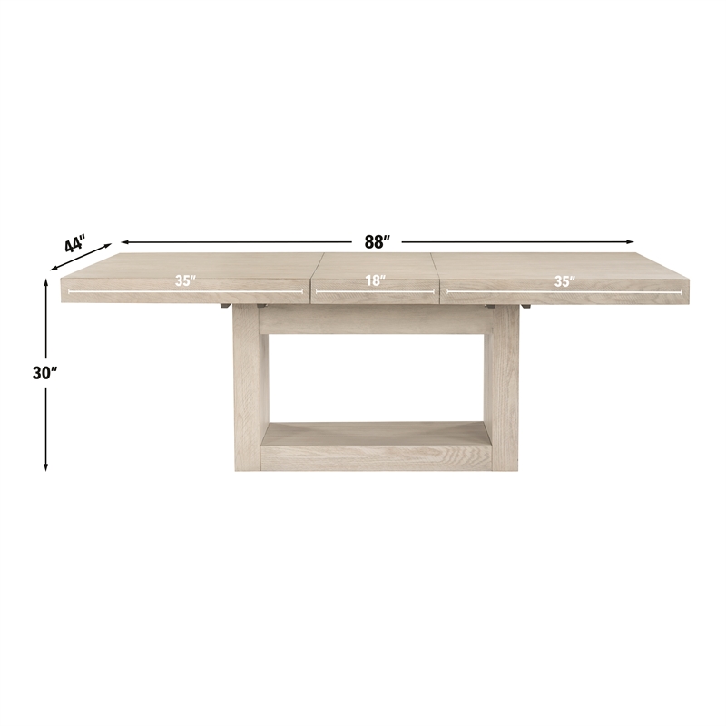 Steve Silver Garland Sand 7pc Dining Set in Tan