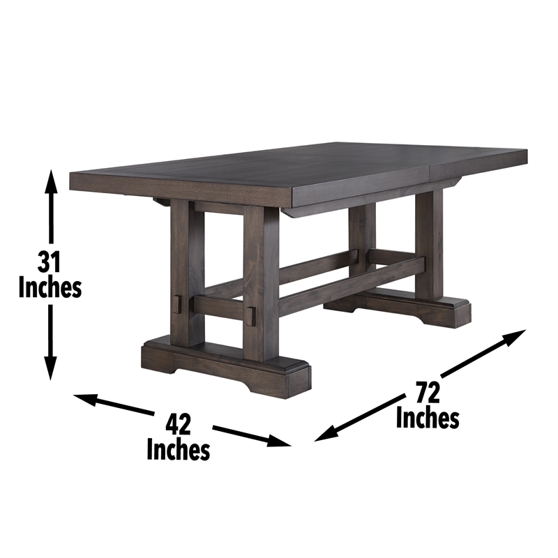 Steve Silver Napa 7pc Dining Set in Brown