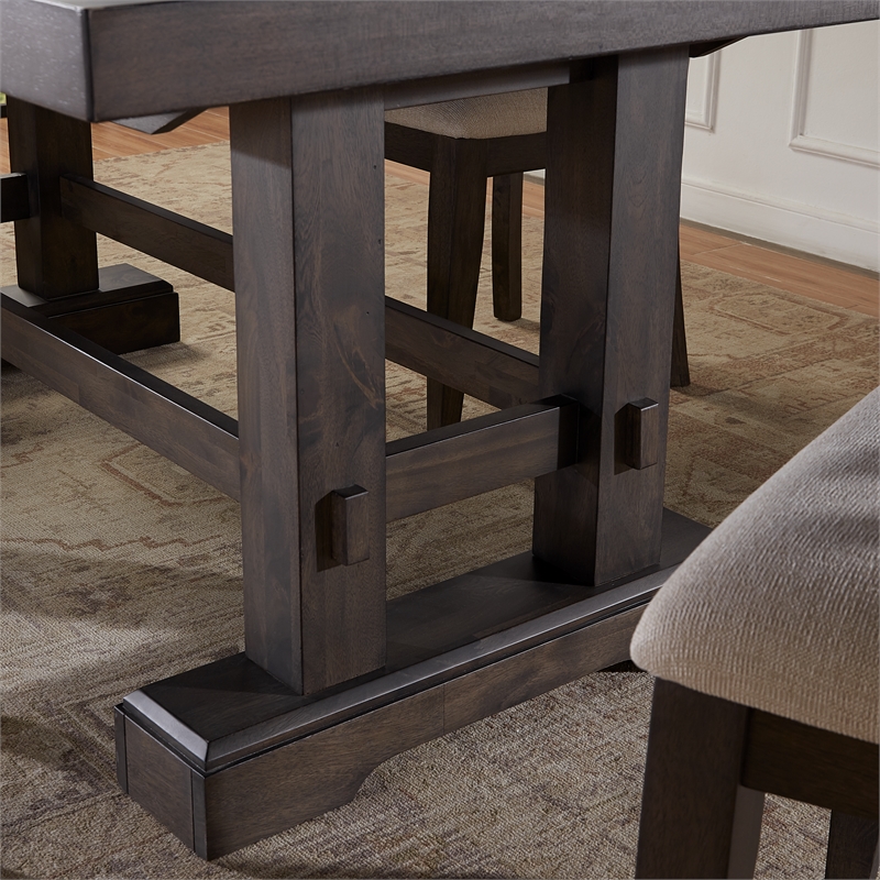 Steve Silver Napa 7pc Dining Set in Brown