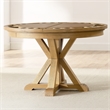 Steve Silver Rylie Dining Table with Game Top & 4 Captains Chairs Natural Finish