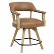 Steve Silver Rylie Game Top Counter Table & 4 Counter Chairs in Brown