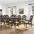 Steve Silver Royale 10PC Dining Set with 2 Arm Chairs in Brown