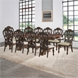 Steve Silver Royale 11 PC Dining Set in Brown
