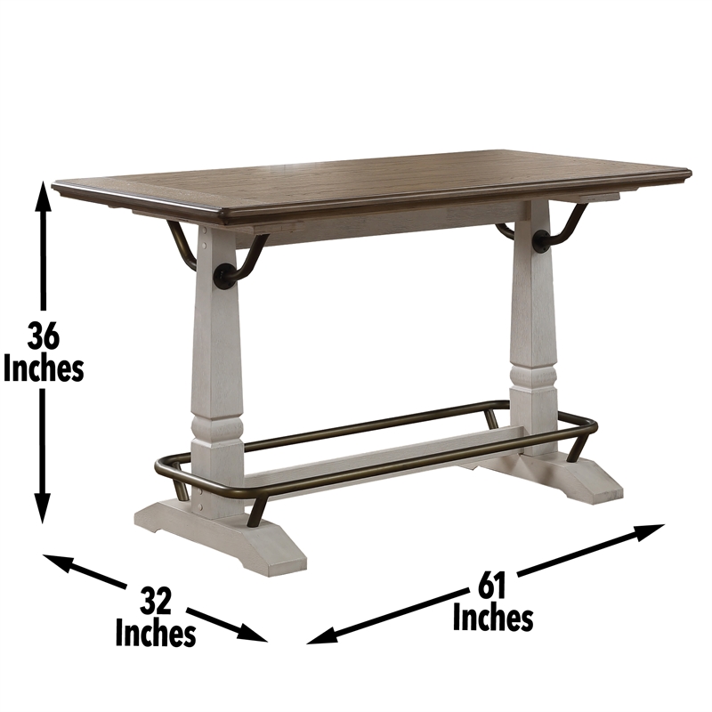 Steve Silver Pendleton 5pc Counter Dining Set in White