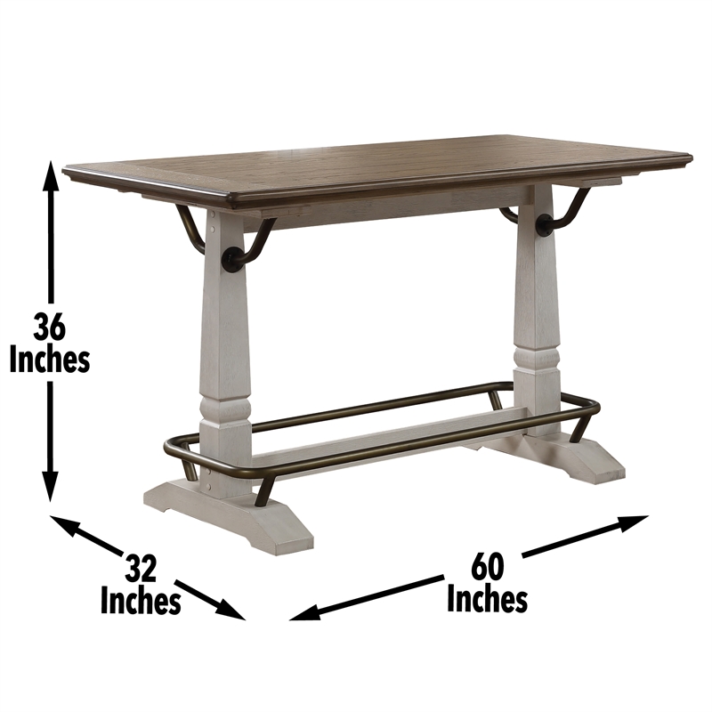 Steve Silver Pendleton 5pc Counter Dining Set in White