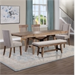 Steve Silver Riverdale 6PC Dining Set in Brown