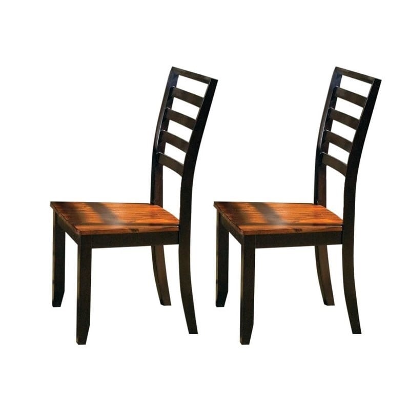 Abaco Solid Wood Dining Chair In Two Tone Cherry Finish Ab300s
