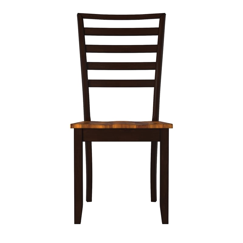 Abaco Solid Wood Ladder Back Dining Chair in Two Tone Cherry Finish