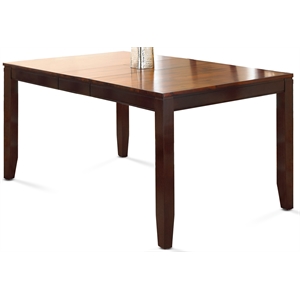 Abaco Rectangular Solid Wood Casual Dining Table in Two tone Cherry