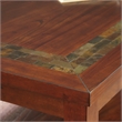 Davenport Slate End Table with Brown Cherry wood trim