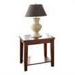 Davenport Slate End Table with Brown Cherry wood trim