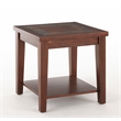 Davenport Slate End Table with Brown Cherry wood trim