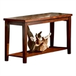 Davenport Slate inlay Sofa Table with brown cherry wood