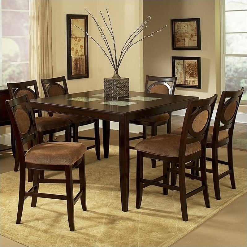  Sets Steve Silver Company Montblanc 7 Piece Counter Height Dining Set