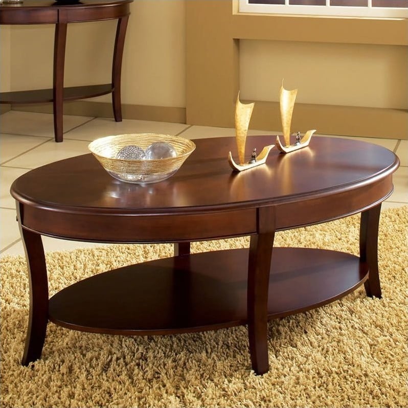 Steve Silver Company Troy Cocktail Table in Cherry Finish ...