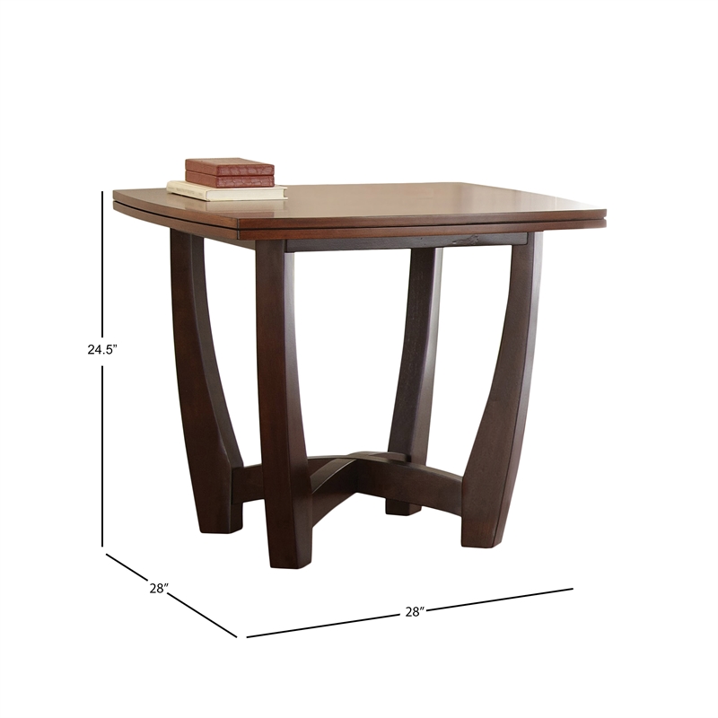 Kenzo End Table in Cherry Wood Finish | Cymax Business