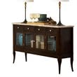 Steve Silver Company Marseille Marble Top Sideboard in Dark Cherry