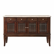 Steve Silver Company Marseille Marble Top Sideboard in Dark Cherry