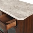 Steve Silver Company Marseille Marble Top Sideboard in Dark Cherry
