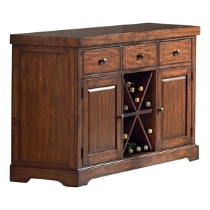 Zappa Brown Wood Removable Wine Rack Server Brown Cherry Finish