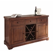 Zappa Brown Wood Removable Wine Rack Server Brown Cherry Finish