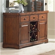Zappa Brown Wood Removable Wine Rack Server Brown Cherry Finish