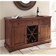 Zappa Brown Wood Removable Wine Rack Server Brown Cherry Finish