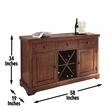 Zappa Brown Wood Removable Wine Rack Server Brown Cherry Finish