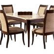 Marseille Marble Top Dining Table in Cherry