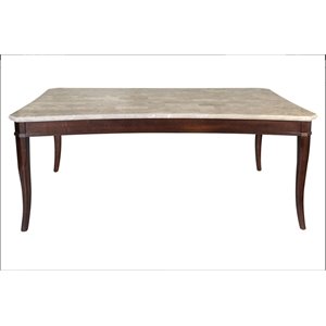 marseille marble top dining table in cherry