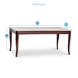 Marseille Marble Top Dining Table in Cherry