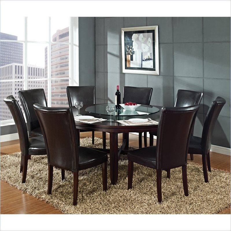 Steve Silver Company Hartford 72 Inch Round Casual Dining Table in 