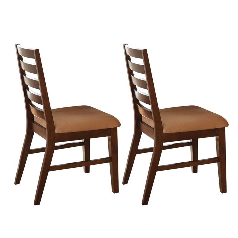 Steve Silver Company Eden Modern Brown Upholstery Dining Chair In Steve Silver Company Eden Modern Brown Upholstery Dining Chair In Dark Cherry