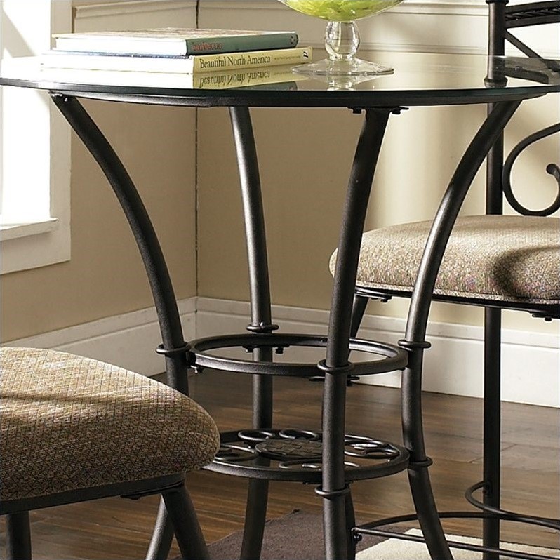 Steve Silver Brookfield Counter Height Dining Table in Dark Metal