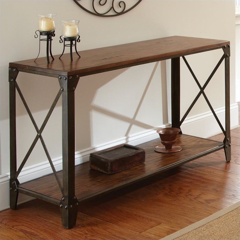 Two shelf console table