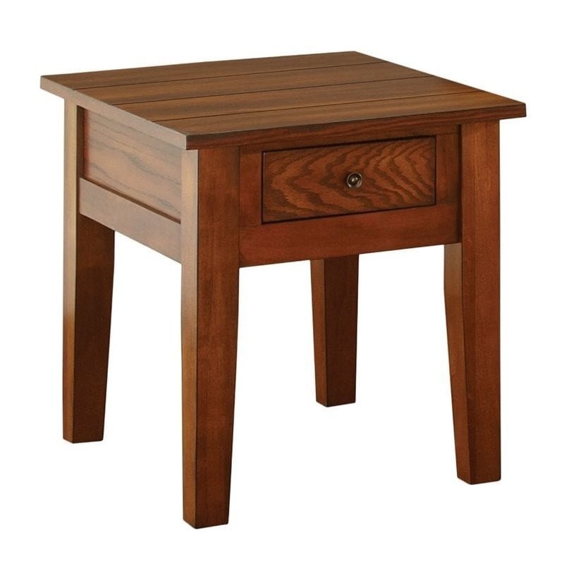 Steve Silver Company Desoto End Table In Dark Oak Finish De200e