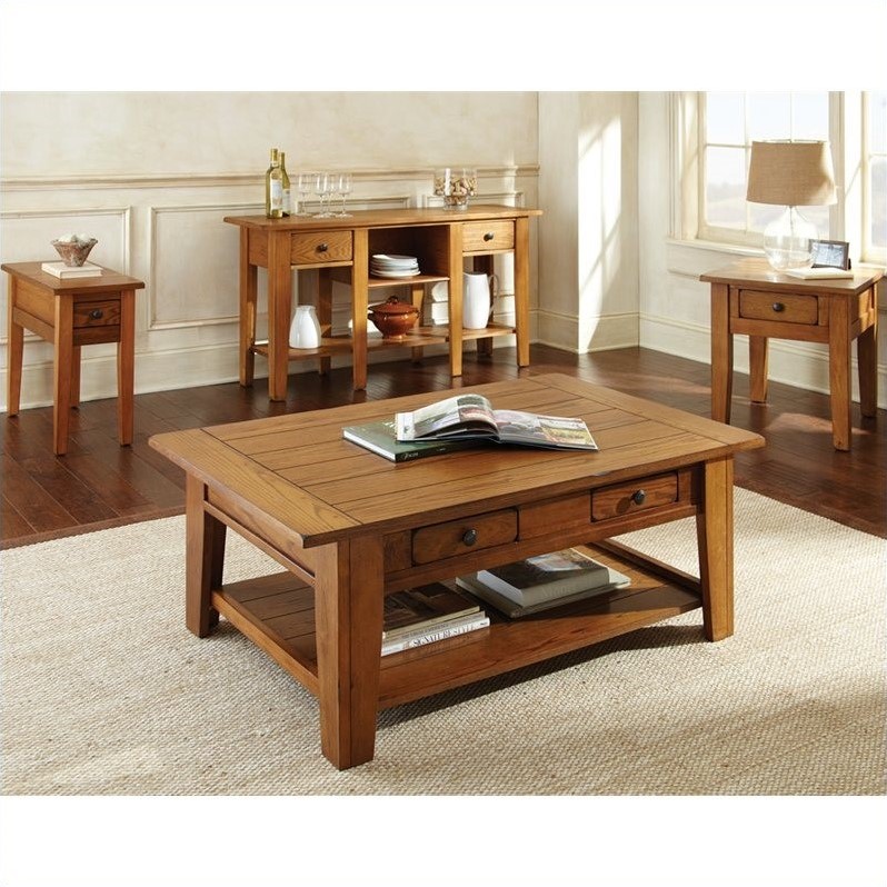 Steve Silver Company Liberty Cocktail Table in Oak Finish - LY600C