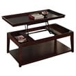 Clemson Lift Top Cocktail Table with Casters in Multi-Step Cherry