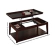 Clemson Lift Top Cocktail Table with Casters in Multi-Step Cherry