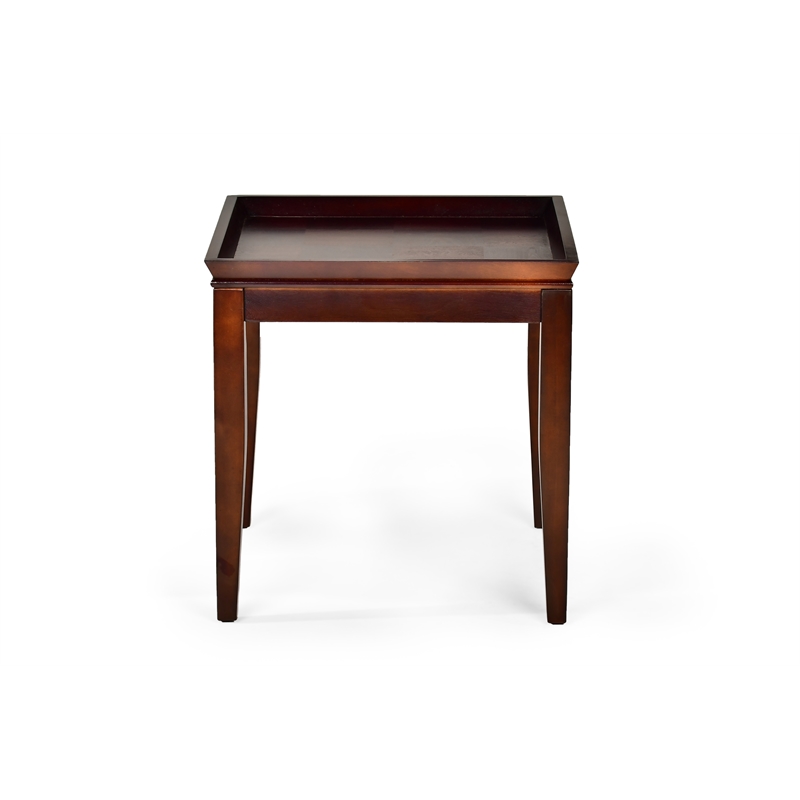 Clemson End Table in Multi-Step Merlot Cherry Finish