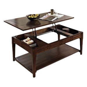 crestline lift-top cocktail table in mocha cherry