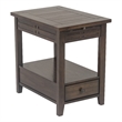 Steve Silver Crestline Wood Chairside End Table in Mocha Cherry Finish