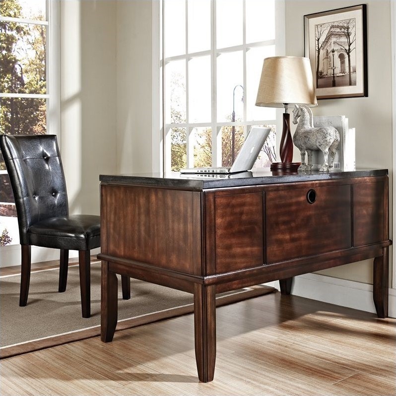 Steve Silver Company Chamberlain Black Granite Top Writing Desk CB150D