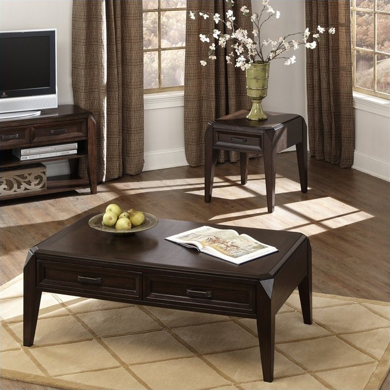 Steve Silver Company Wellington 3 Piece Coffee Table Set ...