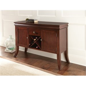 Steve Silver Aubrey Wine Rack Server in Medium Brown Cherry