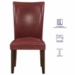 Hartford Parsons Chair in Red Leather with Dark Oak legs