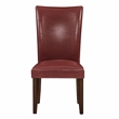 Hartford Parsons Chair in Red Leather with Dark Oak legs