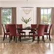 Hartford Parsons Chair in Red Leather with Dark Oak legs
